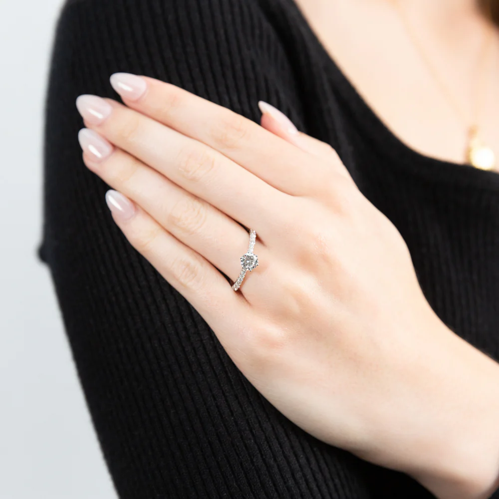 Luminesce Lab Grown 1 Carat Diamond Ring in 18ct White Gold - Image 3