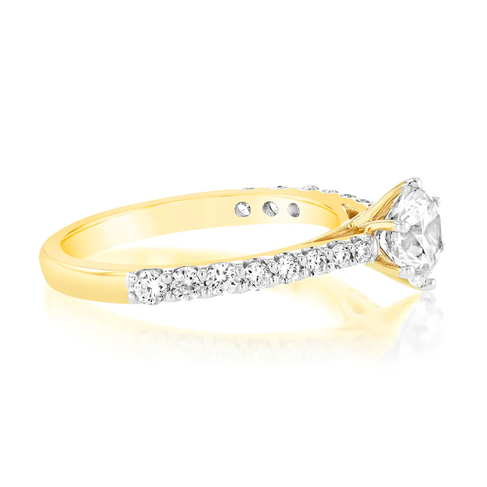 Luminesce Lab Grown 1 Carat Diamond Ring in 18ct Yellow Gold - Image 2