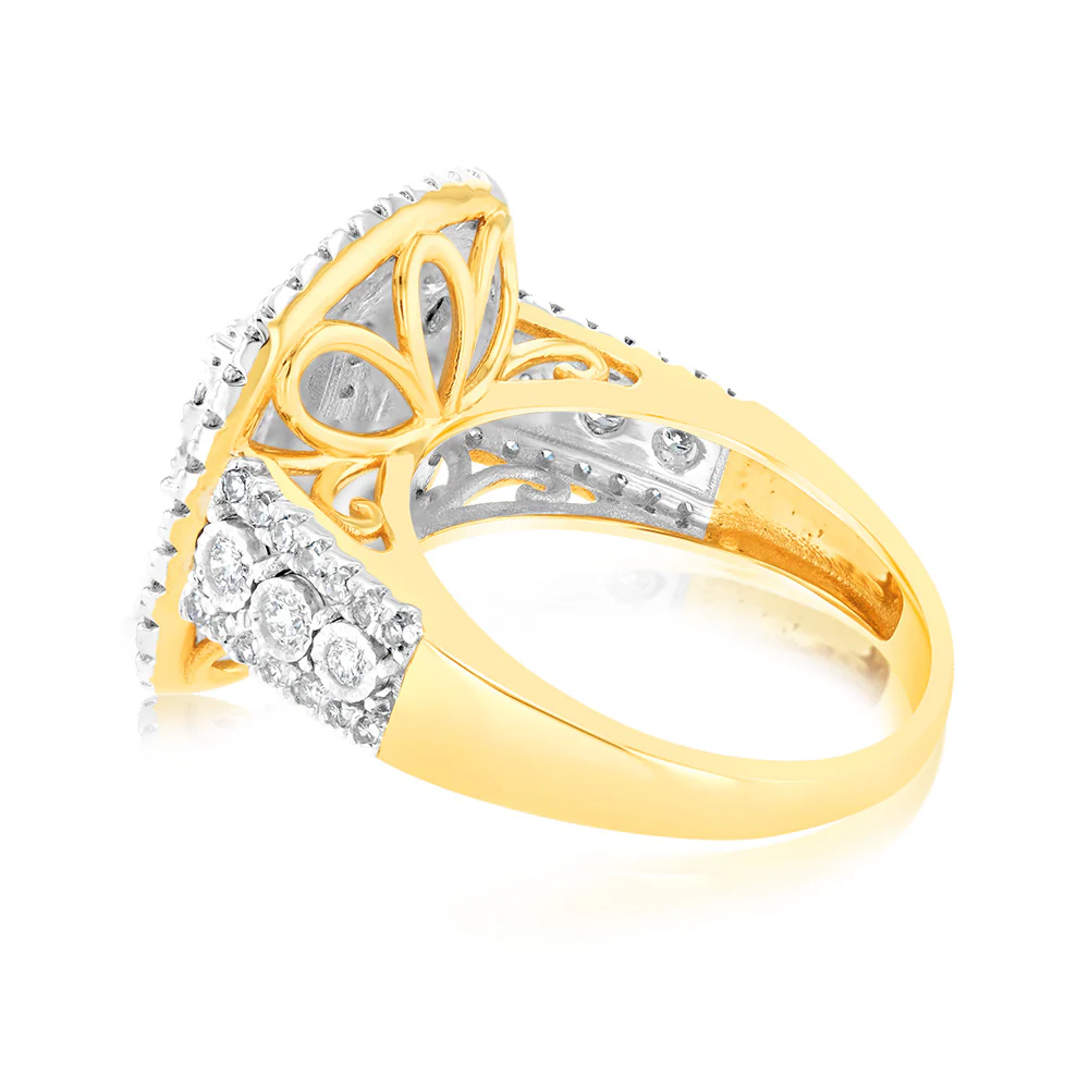 Luminesce Lab Grown 1 Carat Diamond Ring in 9ct Yellow Gold - Image 3