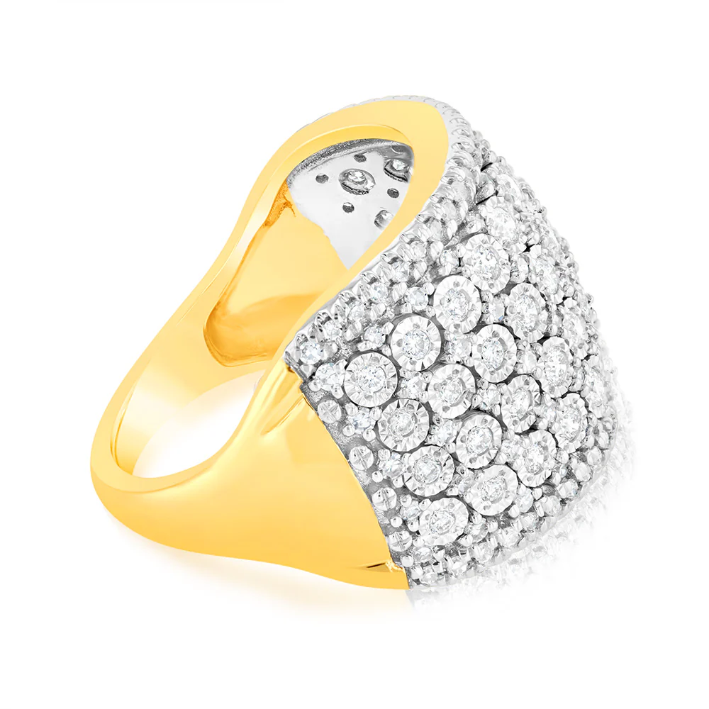 Luminesce Lab Grown 1 Carat Diamond Ring in 9ct Yellow Gold - Image 2