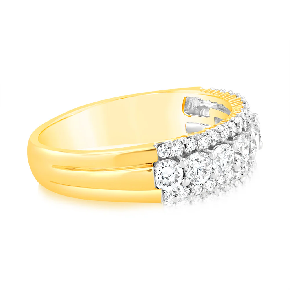 Luminesce Lab Grown 1 Carat Diamond Ring in 9ct Yellow Gold - Image 2