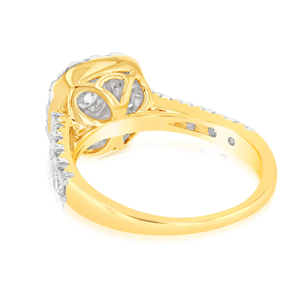 Luminesce Lab Grown 1 Carat Diamond Ring in 9ct Yellow Gold - Image 3