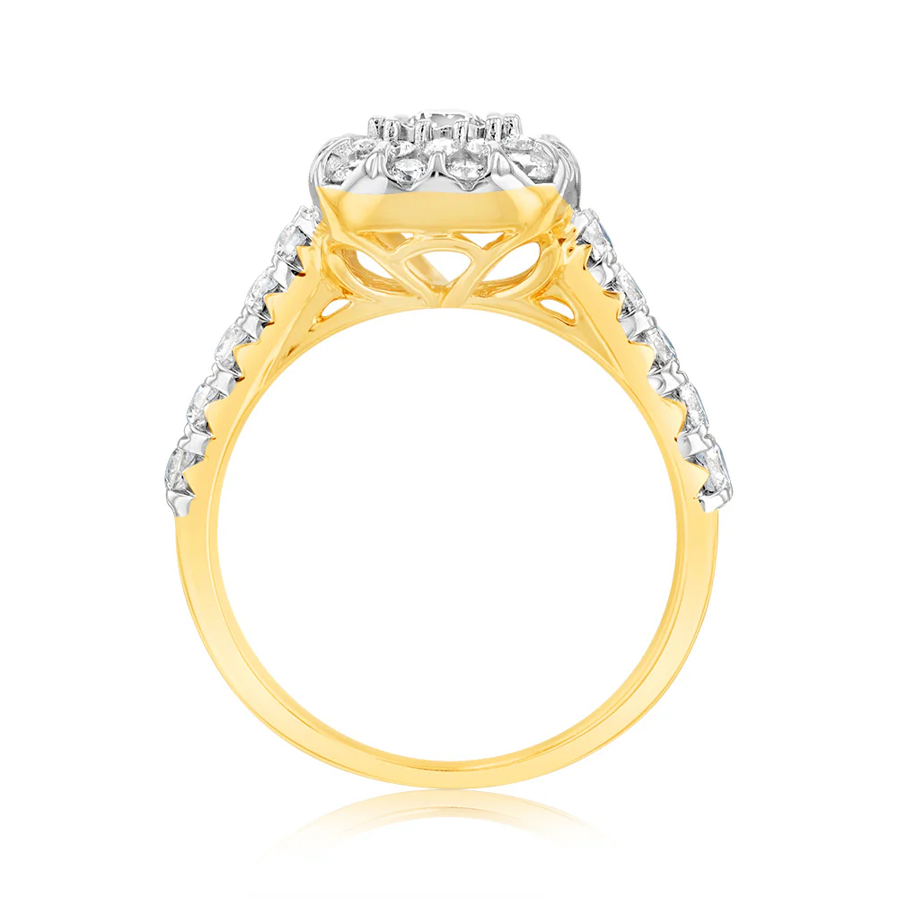 Luminesce Lab Grown 1 Carat Diamond Ring in 9ct Yellow Gold - Image 4