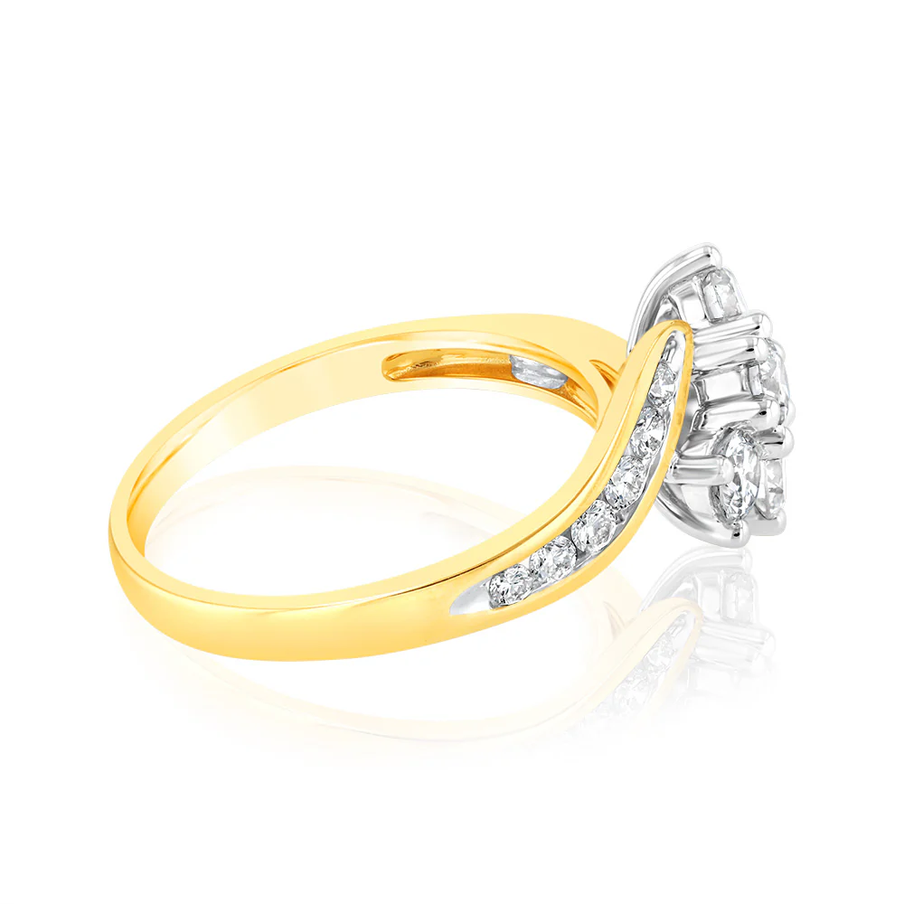 Luminesce Lab Grown 1 Carat Diamond Ring in 9ct Yellow Gold - Image 2