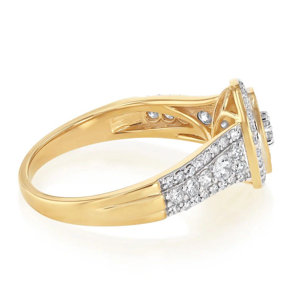 Luminesce Lab Grown 1 Carat Diamond Ring in 9ct Yellow Gold - Image 2