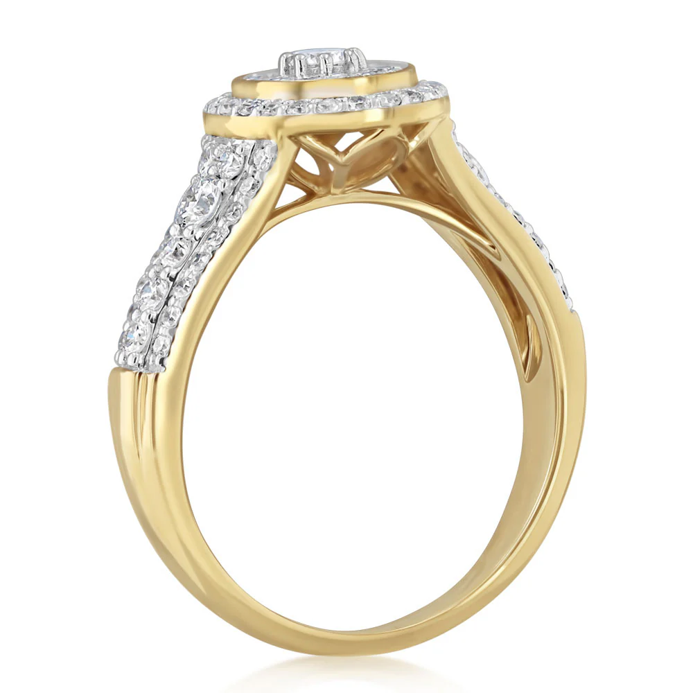 Luminesce Lab Grown 1 Carat Diamond Ring in 9ct Yellow Gold - Image 3