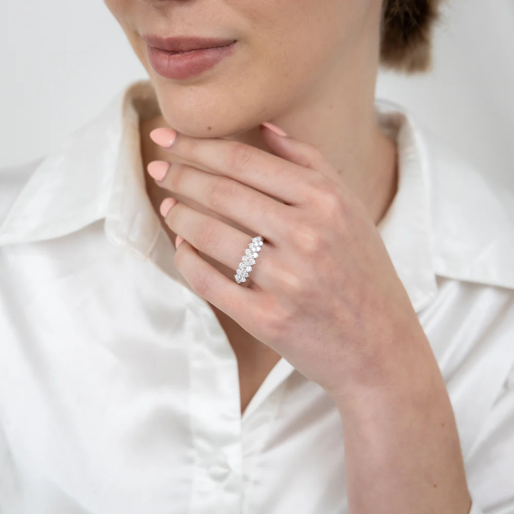 Luminesce Lab Grown 1 Carat Diamond Ring in Sterling Silver - Image 4