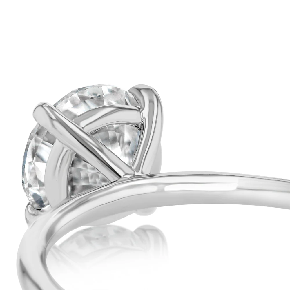 Luminesce Lab Grown 1 Carat Diamond Solitaire Ring in 9ct White Gold - Image 3