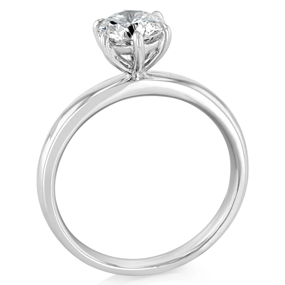 Luminesce Lab Grown 1 Carat Diamond Solitaire Ring in Platinum - Image 3