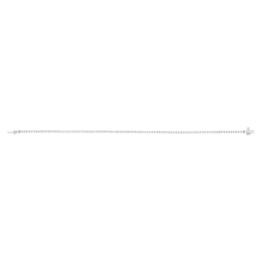 Luminesce Lab Grown 1 Carat Diamond Tennis Bracelet in Sterling Silver - Image 2
