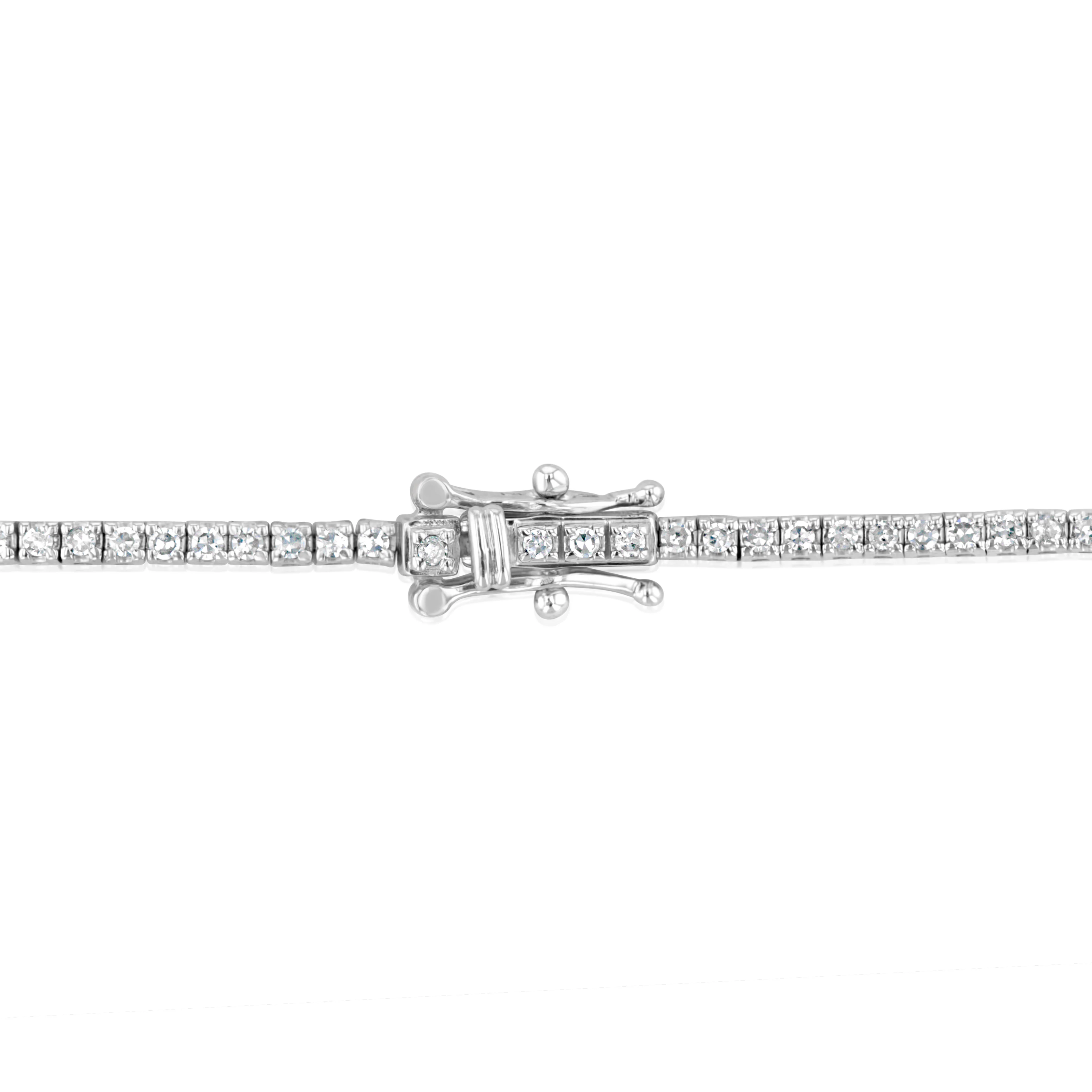 Luminesce Lab Grown 1 Carat Diamond Tennis Bracelet in Sterling Silver - Image 4