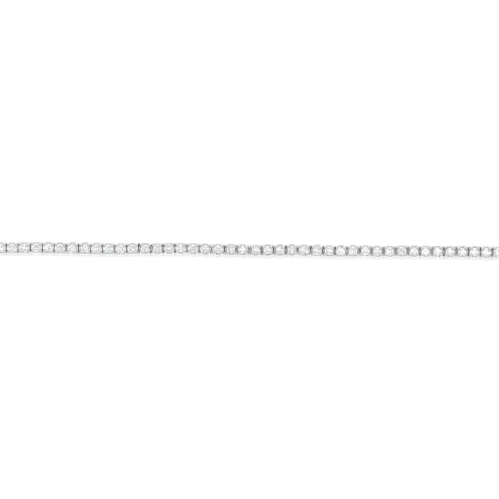 Luminesce Lab Grown 1 Carat Diamond Tennis Bracelet in Sterling Silver - Image 8