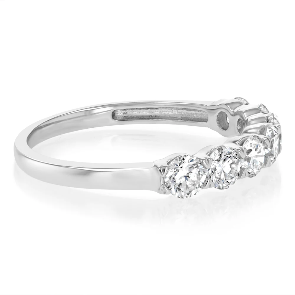 Luminesce Lab Grown 1 Carat Eternity Ring in Sterling Silver - Image 2