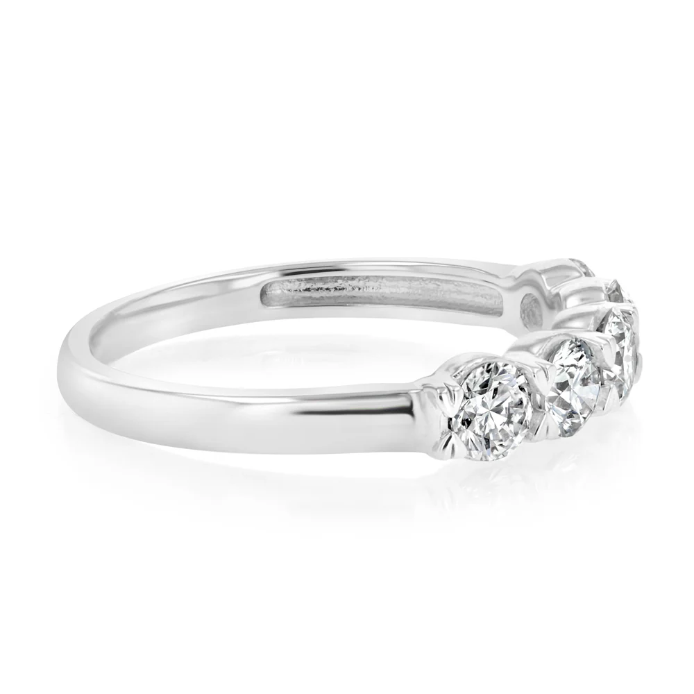 Luminesce Lab Grown 1 Carat Eternity Ring in Sterling Silver - Image 2