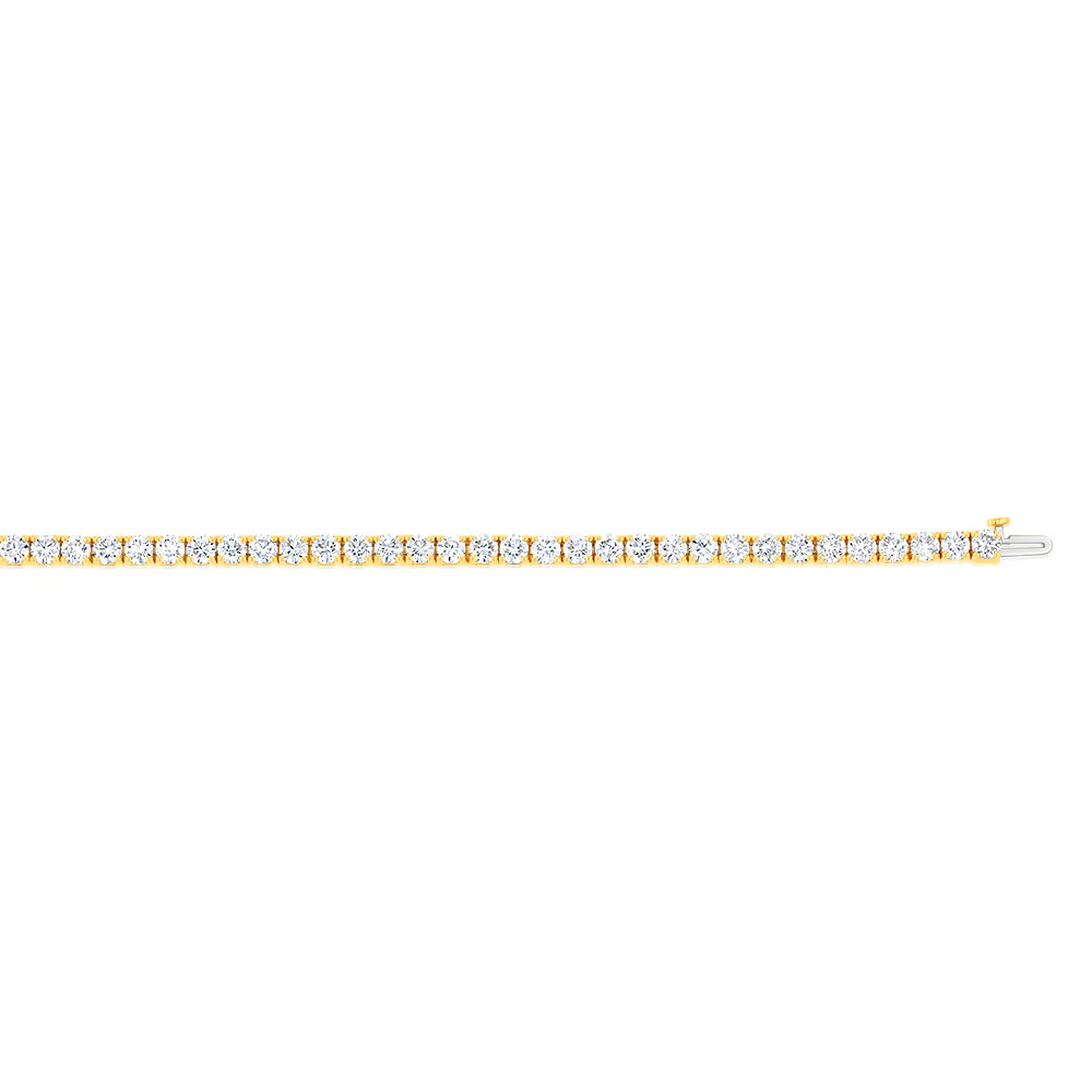 Luminesce Lab Grown 10 Carat Diamond Tennis Bracelet in 9ct Yellow Gold - Image 2