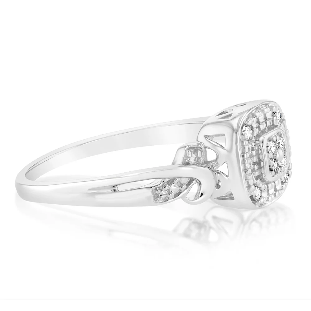 Luminesce Lab Grown 10 Diamonds Ring in Sterling Silver - Image 2