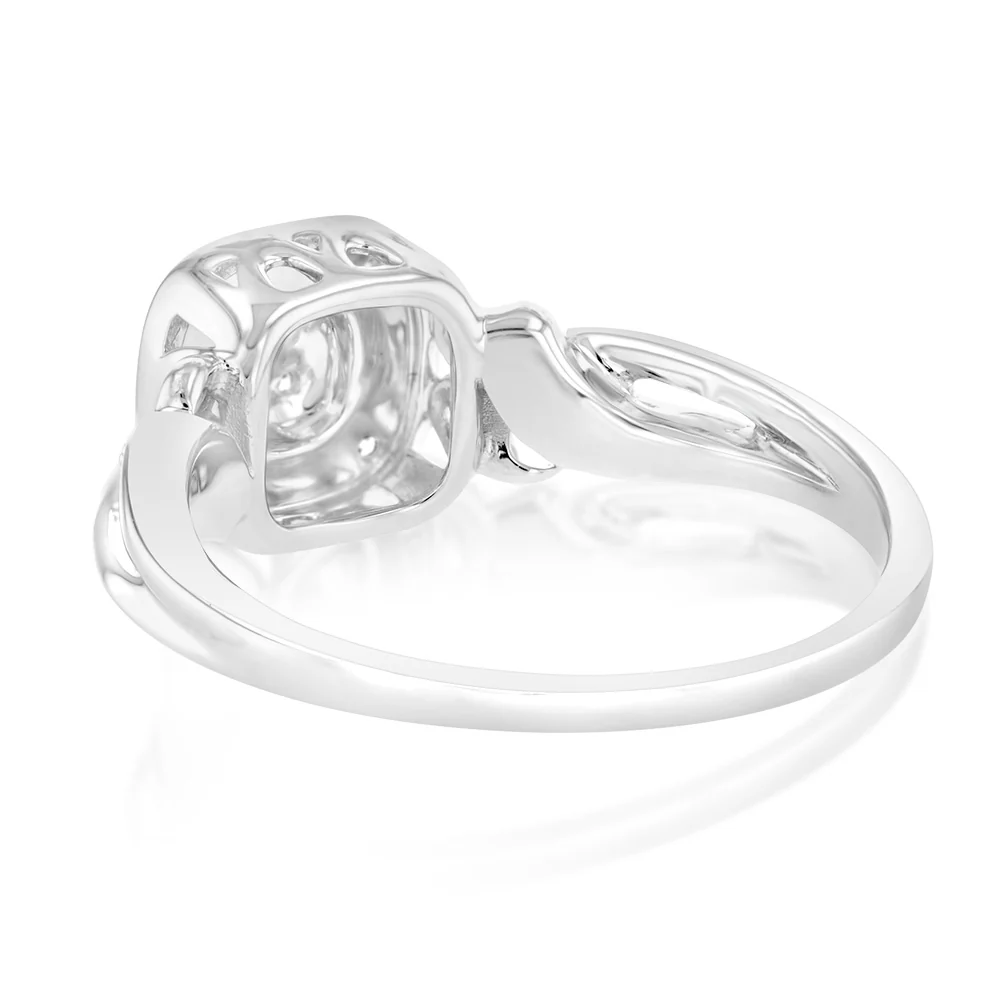 Luminesce Lab Grown 10 Diamonds Ring in Sterling Silver - Image 3