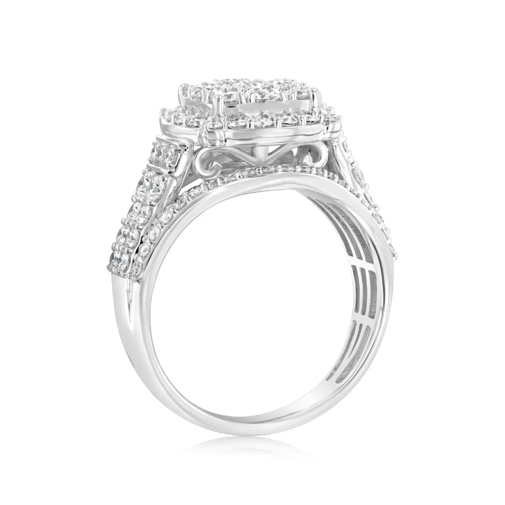 Luminesce Lab Grown 10ct White Gold Ring in 1.60 Carat Diamond - Image 3