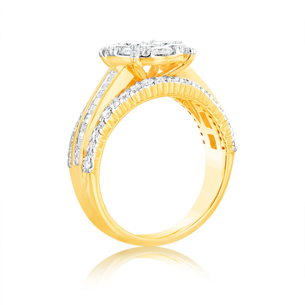 Luminesce Lab Grown 10ct Yellow Gold Ring in 1.25 Carat Diamond - Image 3