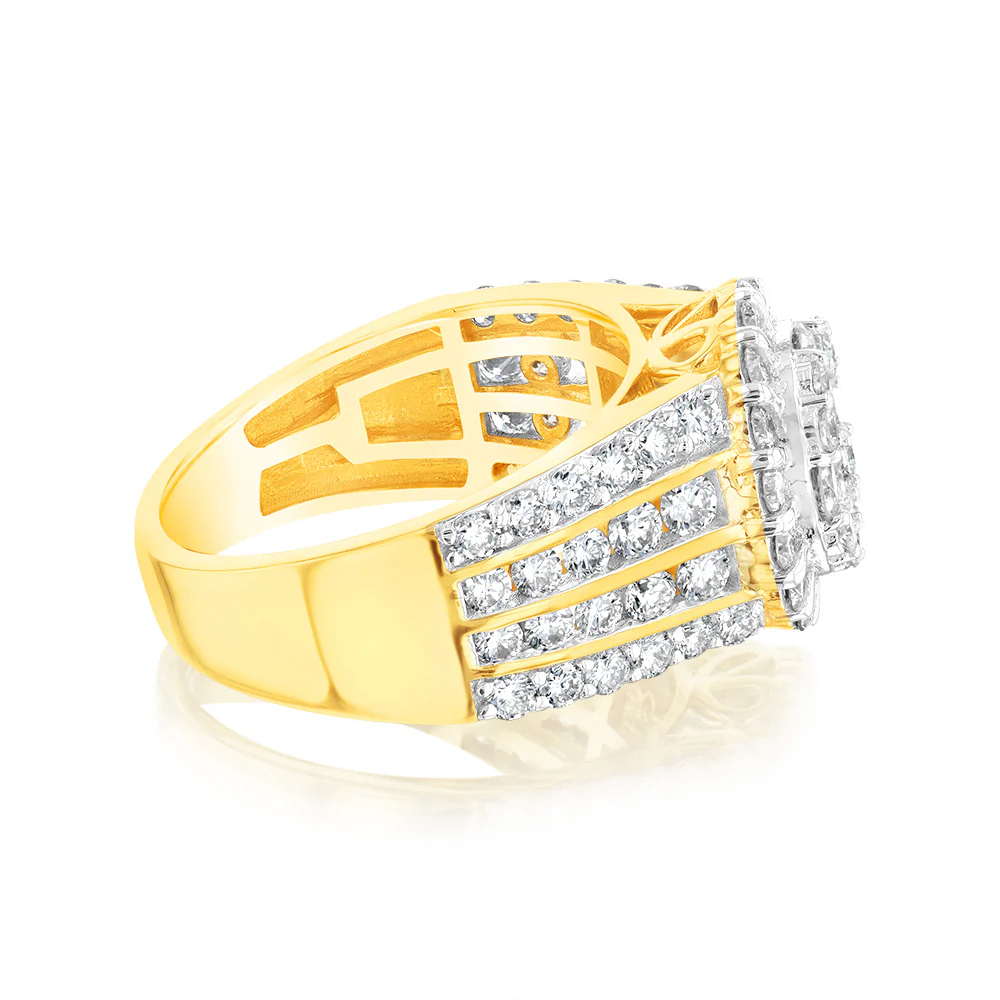 Luminesce Lab Grown 10ct Yellow Gold Ring in 2.15 Carat Diamond - Image 2