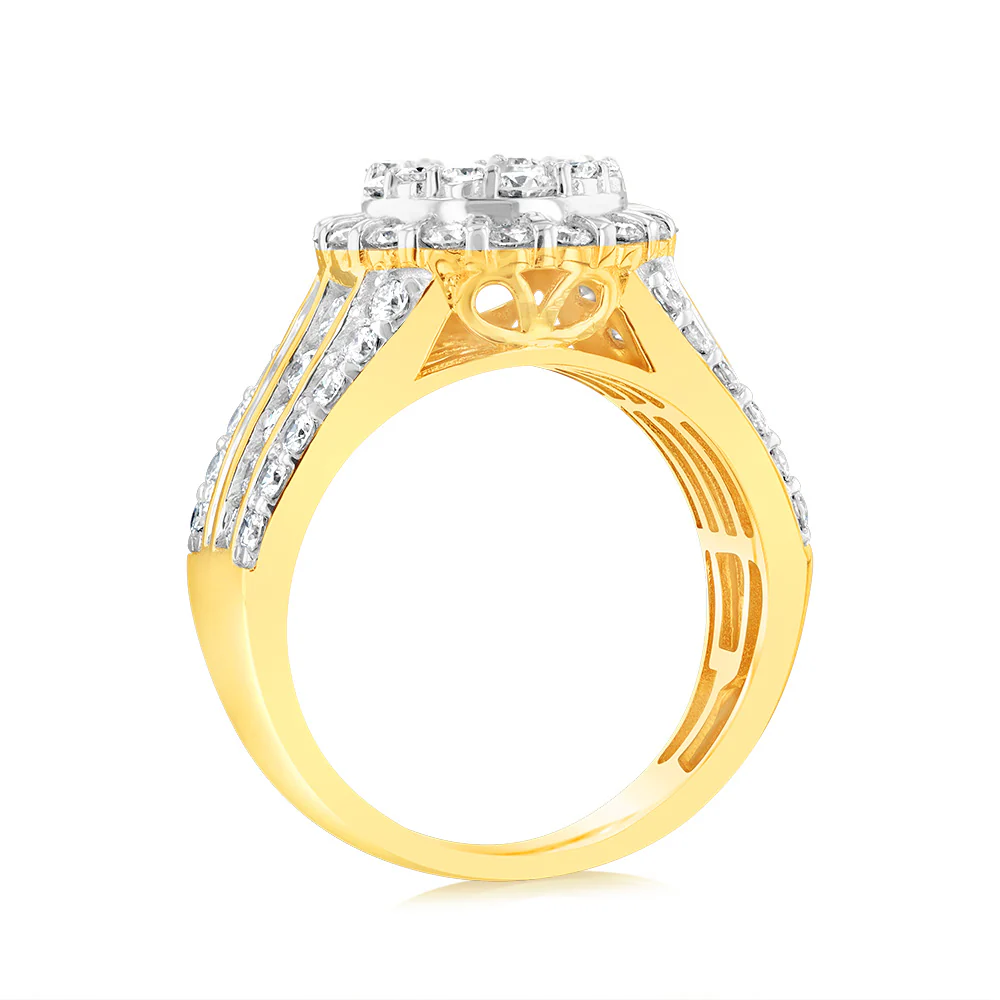 Luminesce Lab Grown 10ct Yellow Gold Ring in 2.15 Carat Diamond - Image 3