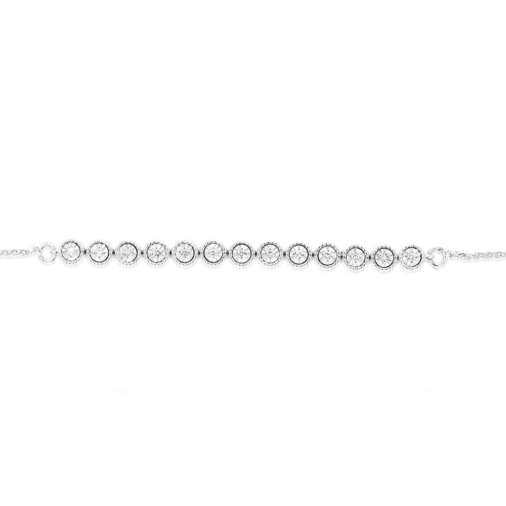 Luminesce Lab Grown 13 Diamonds Bracelet in Sterling Silver - Image 2