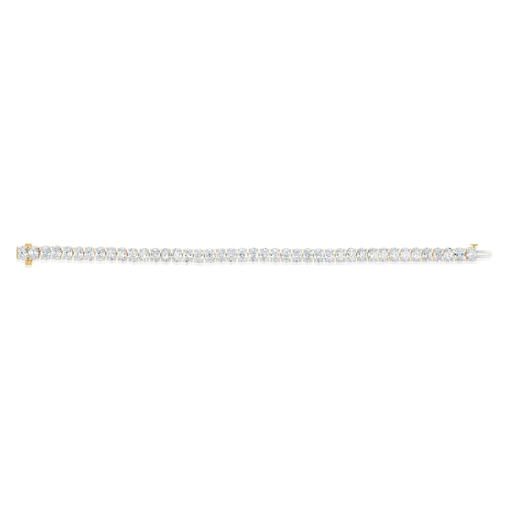 Luminesce Lab Grown 14 Carats Diamond Tennis Bracelet in 9ct Yellow Gold - Image 2