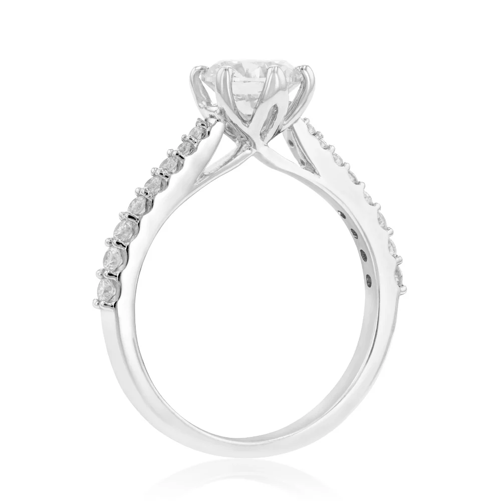 Luminesce Lab Grown 14ct White Gold 1.4 Carat Fancy Diamond Ring - Image 2
