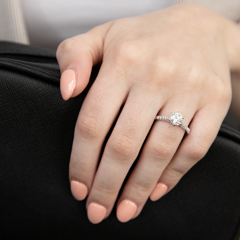 Luminesce Lab Grown 14ct White Gold 1.4 Carat Fancy Diamond Ring - Image 3