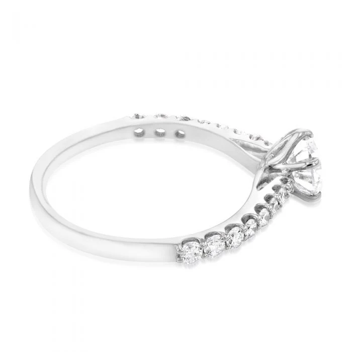 Luminesce Lab Grown 14ct White Gold 1 Carat Diamond Fancy Ring - Image 2