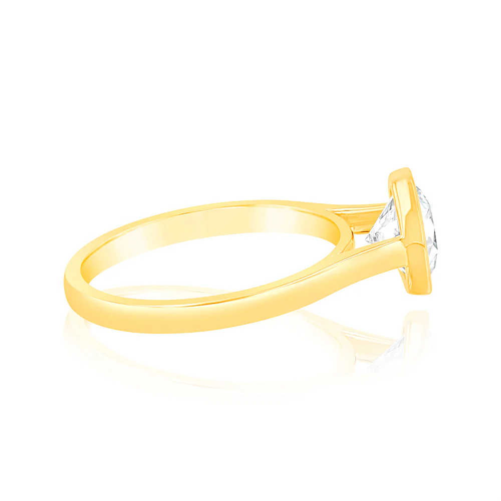 Luminesce Lab Grown 14ct Yellow Gold 1.5 Carat Brilliant Cut Diamond Ring in - Image 2