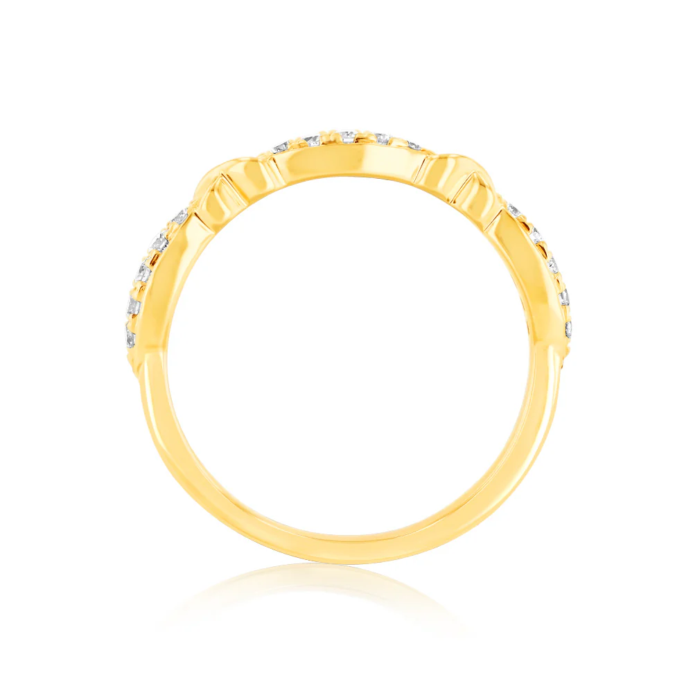 Luminesce Lab Grown 15 Diamond  Ring in 9ct Yellow Gold - Image 3