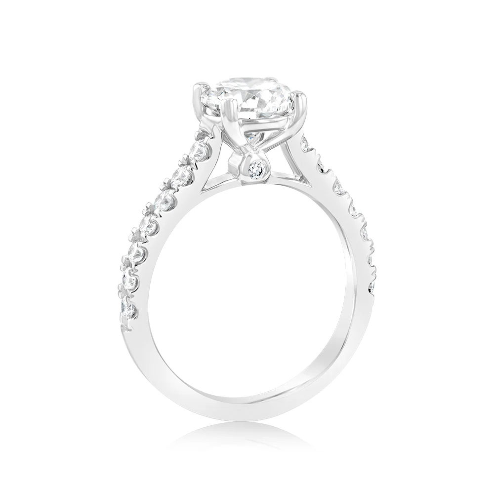 Luminesce Lab Grown 18ct White Gold 2 Carat TW 1.5 Carat Certified Diamond Ring - Image 3