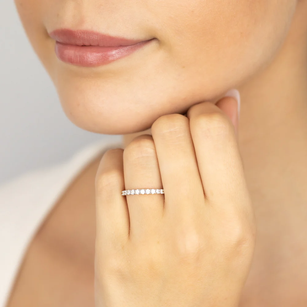 Luminesce Lab Grown 18ct Yellow Gold 0.30 Carat Diamond Eternity Ring - Image 4