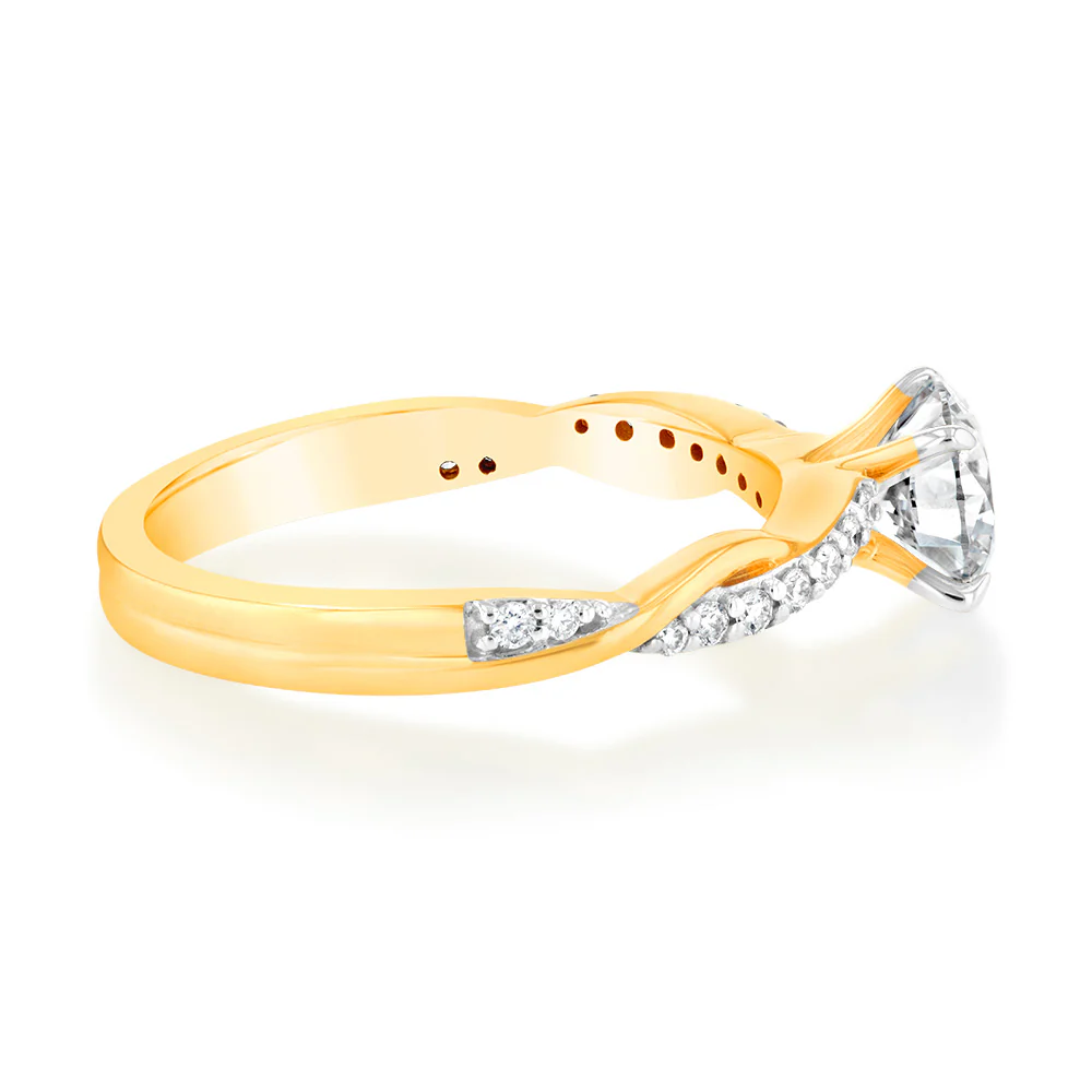 Luminesce Lab Grown 18ct Yellow Gold 1.10 Carats Diamond Ring - Image 2