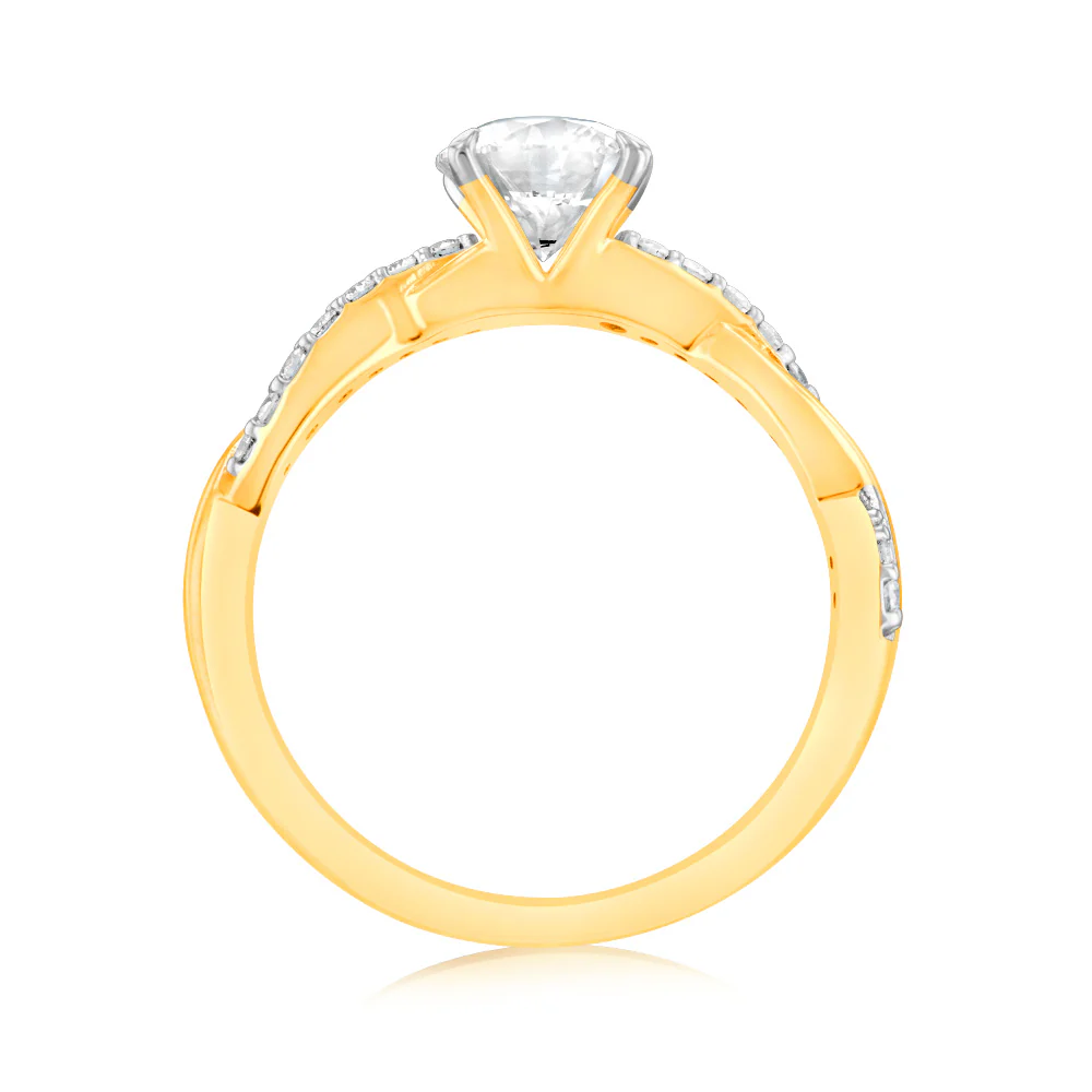 Luminesce Lab Grown 18ct Yellow Gold 1.10 Carats Diamond Ring - Image 3