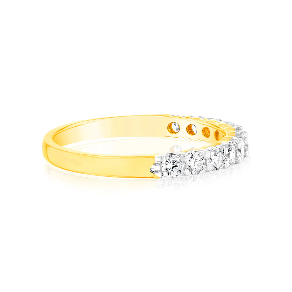 Luminesce Lab Grown 18ct Yellow Gold 1/2 Carat Diamond Eternity Ring - Image 2