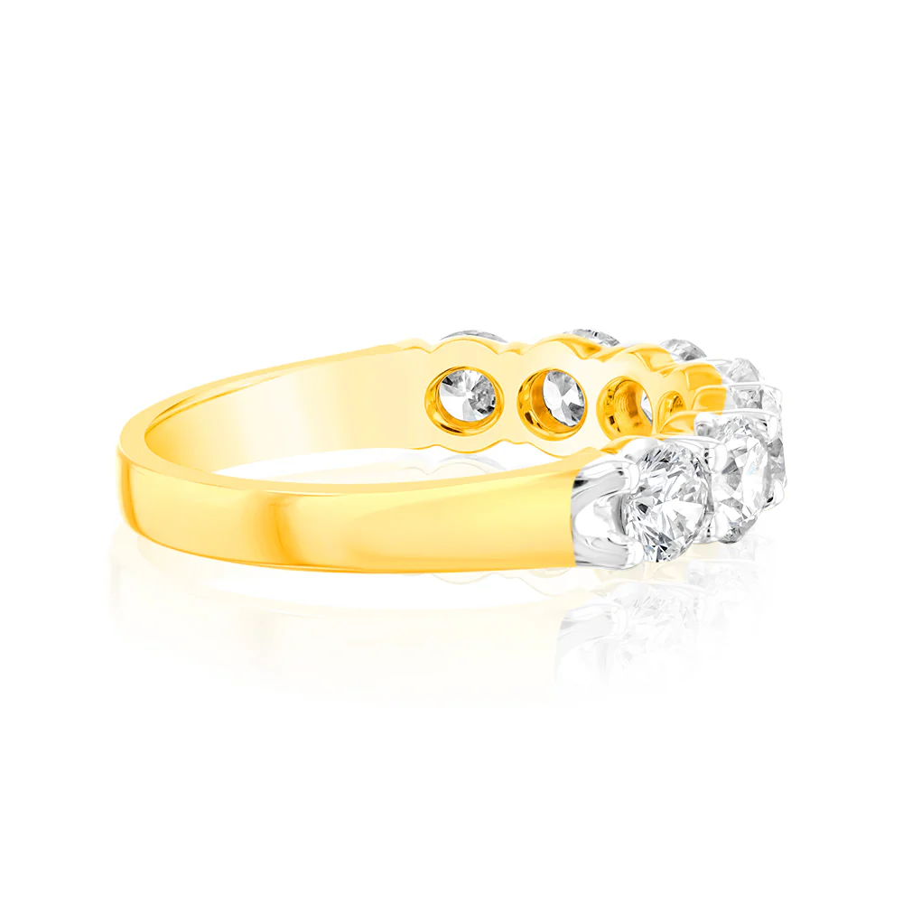 Luminesce Lab Grown 18ct Yellow Gold 1.50 Carat Diamond Eternity Ring - Image 2