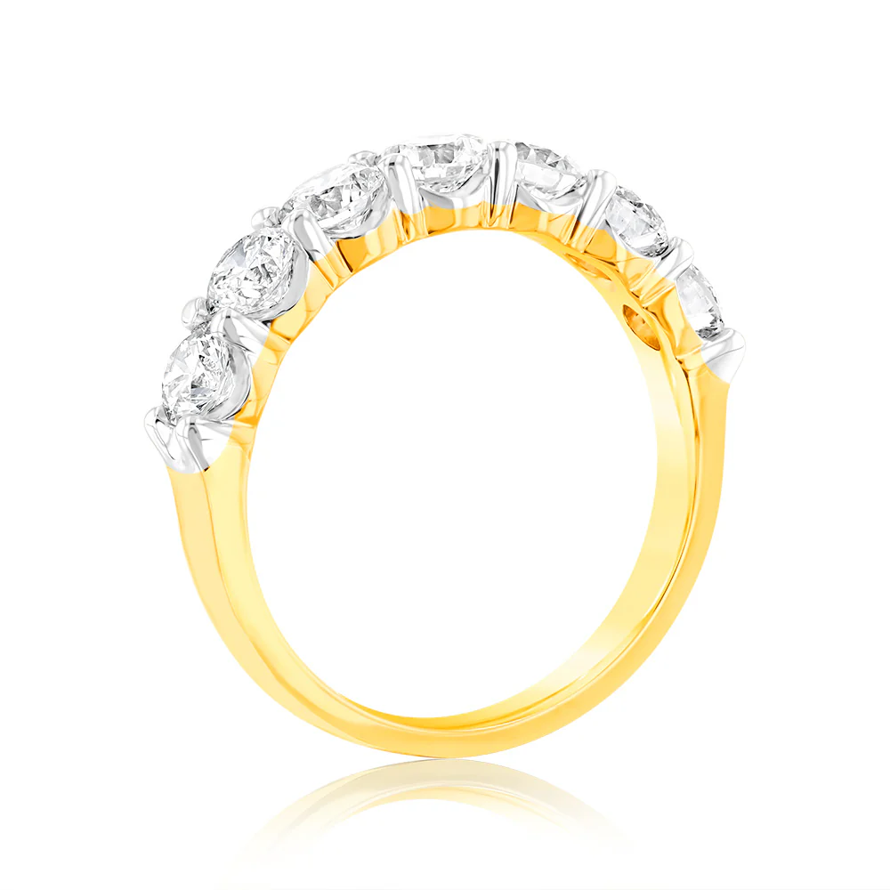 Luminesce Lab Grown 18ct Yellow Gold 1.50 Carat Diamond Eternity Ring - Image 3