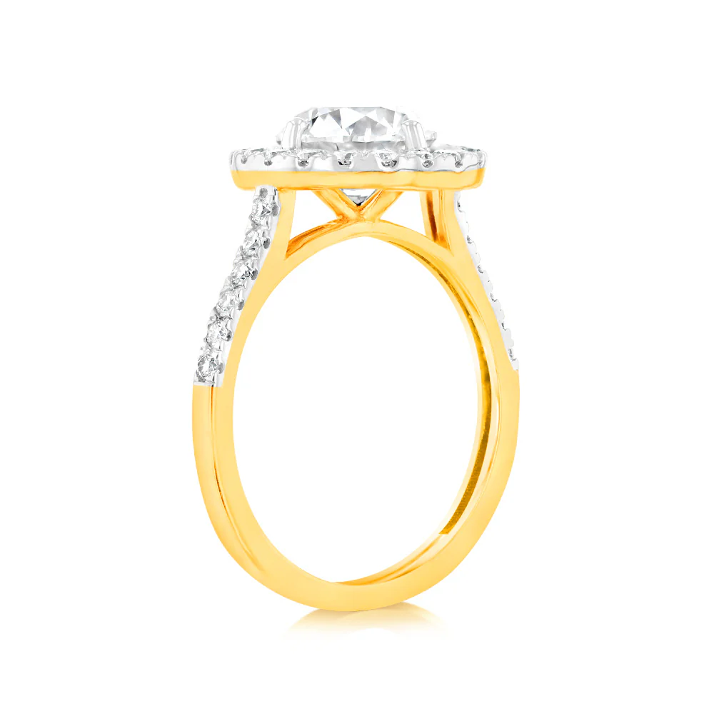 Luminesce Lab Grown 18ct Yellow Gold 2.5 Carats Diamond Solitaire Fancy Ring - Image 3