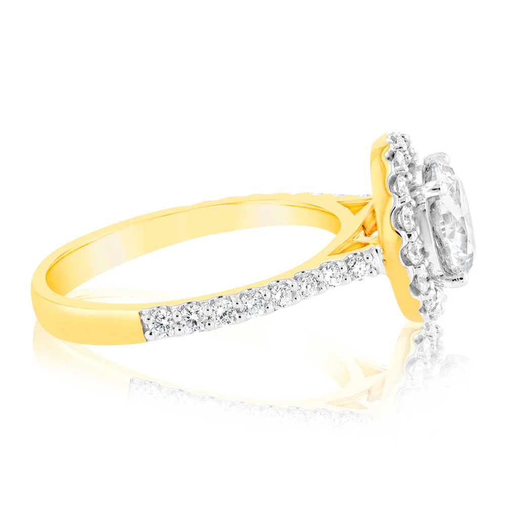 Luminesce Lab Grown 18ct Yellow Gold 2 Carat TW 1.5 Carat Certified Diamond Ring - Image 2