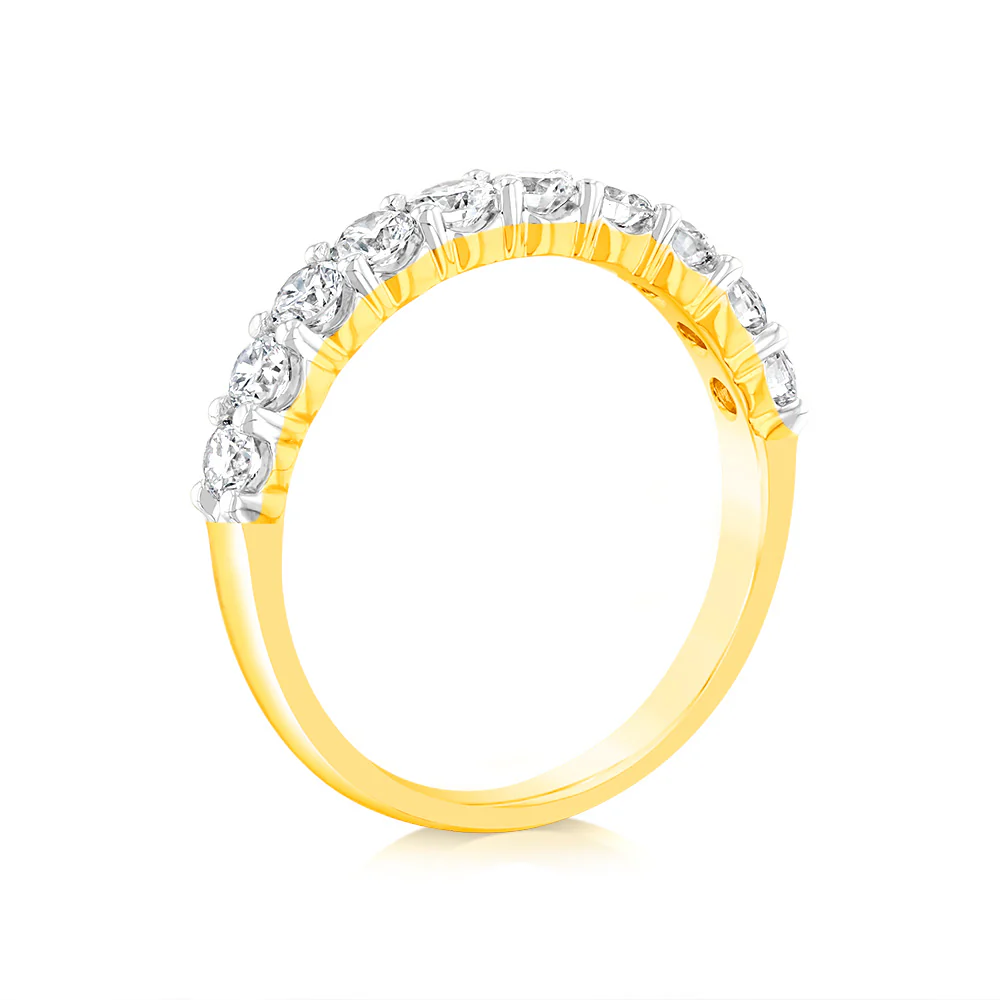 Luminesce Lab Grown 18ct Yellow Gold 3/4 Carat Diamond Eternity Ring - Image 3