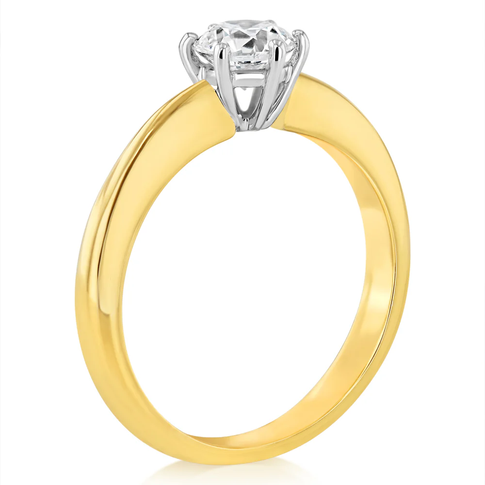 Luminesce Lab Grown 18ct Yellow Gold 3/4 Carat Diamond Ring - Image 3