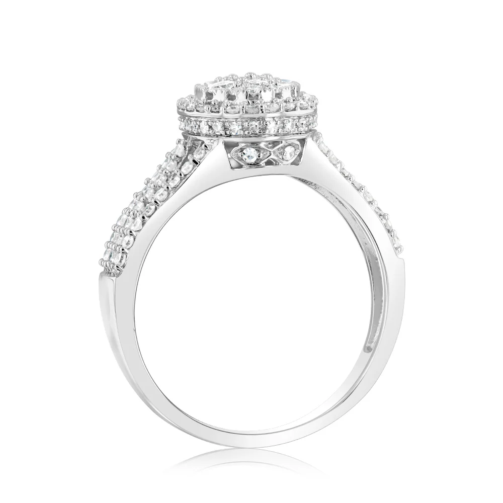 Luminesce Lab Grown 1Carat Diamond Ring in 9ct White Gold - Image 3