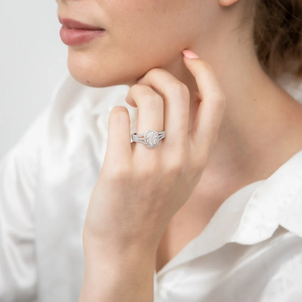 Luminesce Lab Grown 1Carat Diamond Ring in 9ct White Gold - Image 4