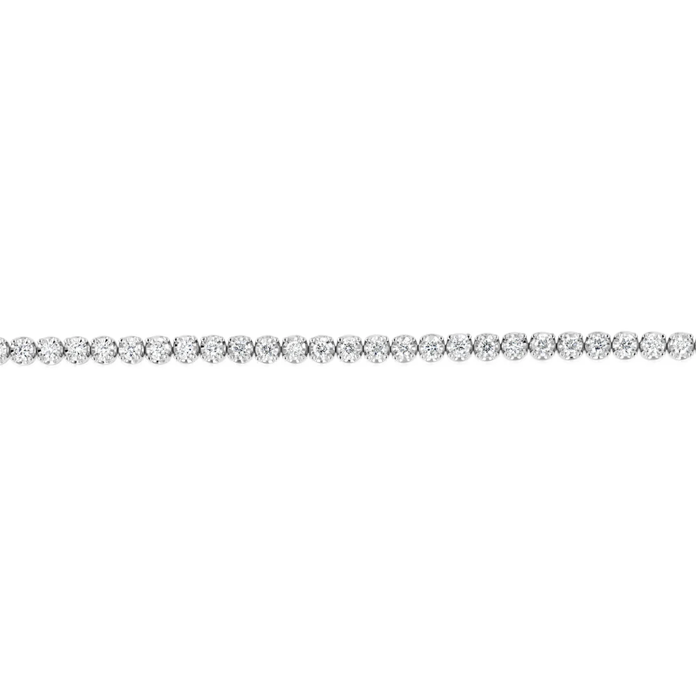 Luminesce Lab Grown 2.00 Carat Diamond Tennis Bracelet in Sterling Silver - Image 3
