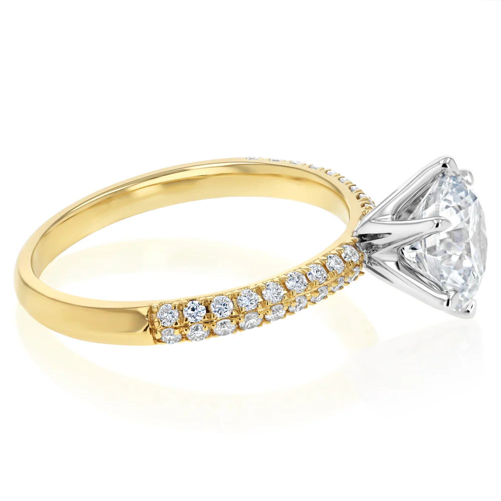 Luminesce Lab Grown 2.30 Carat Diamond Solitaire Ring in 9ct Yellow Gold - Image 2