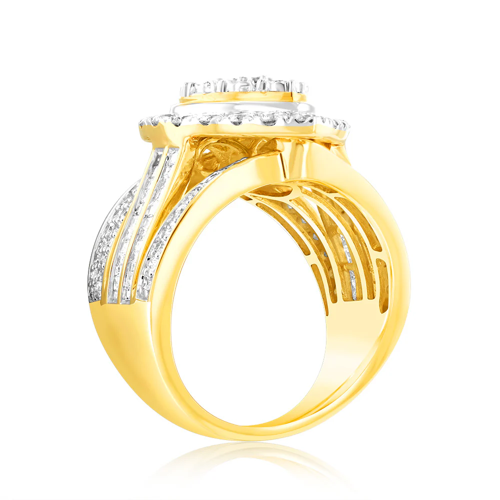 Luminesce Lab Grown 2 Carat Diamond Ring in 9ct Yellow Gold - Image 3