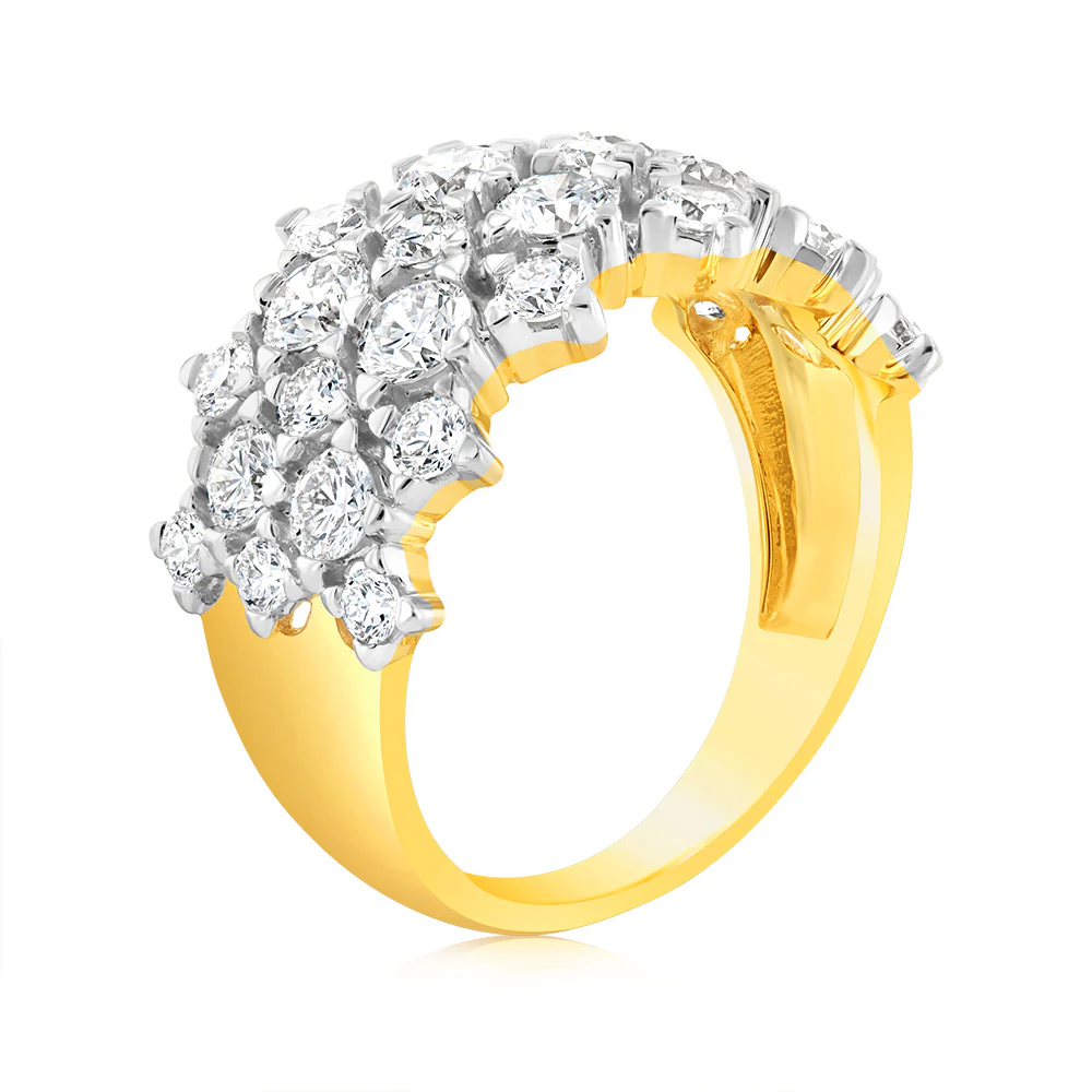 Luminesce Lab Grown 2 Carat Diamond Ring in  9ct Yellow Gold - Image 3