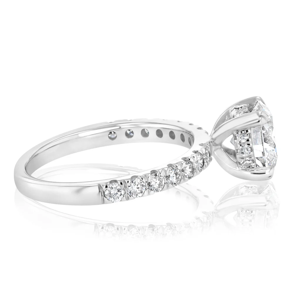 Luminesce Lab Grown 2 Carat Diamond Ring in Sterling Silver - Image 2